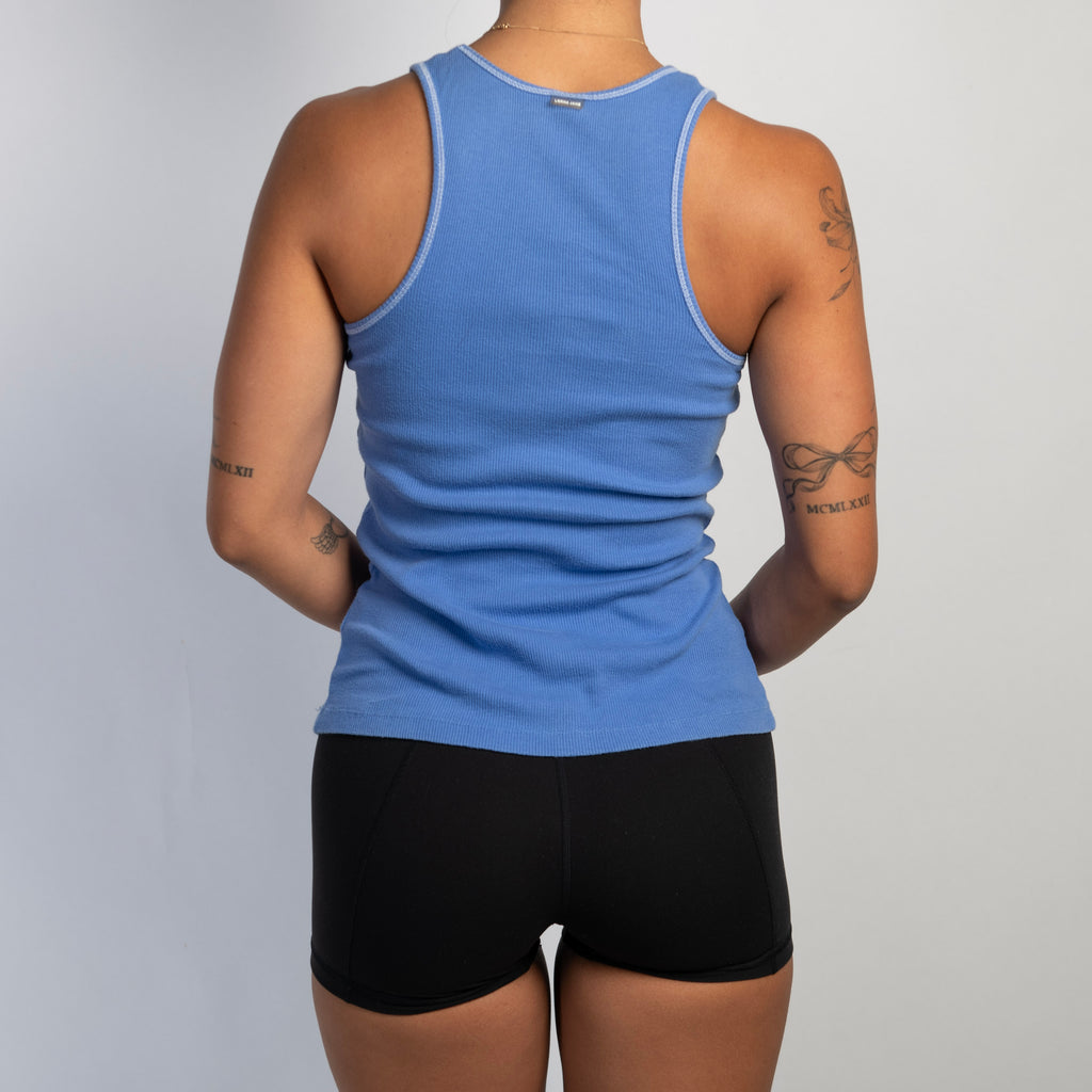 BLUE COTTON TANK TOP