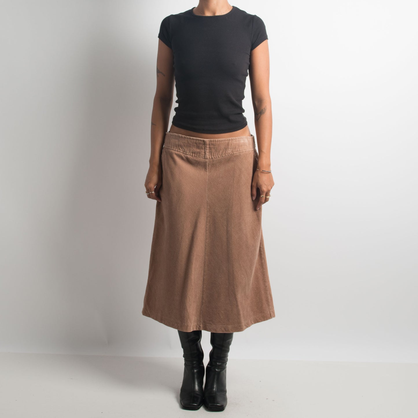 CORDUROY MIDI SKIRT