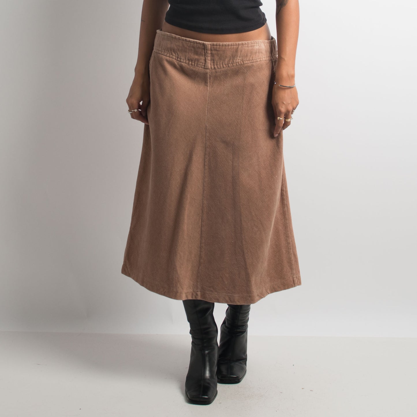 CORDUROY MIDI SKIRT