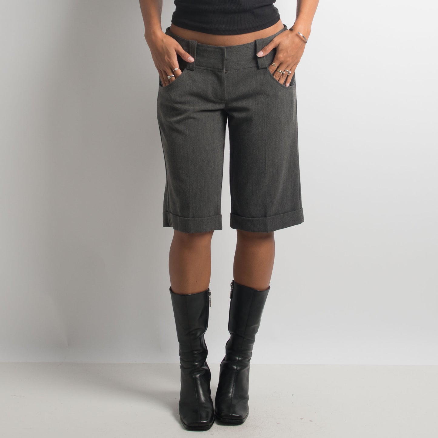 GREY LONGLINE SHORTS