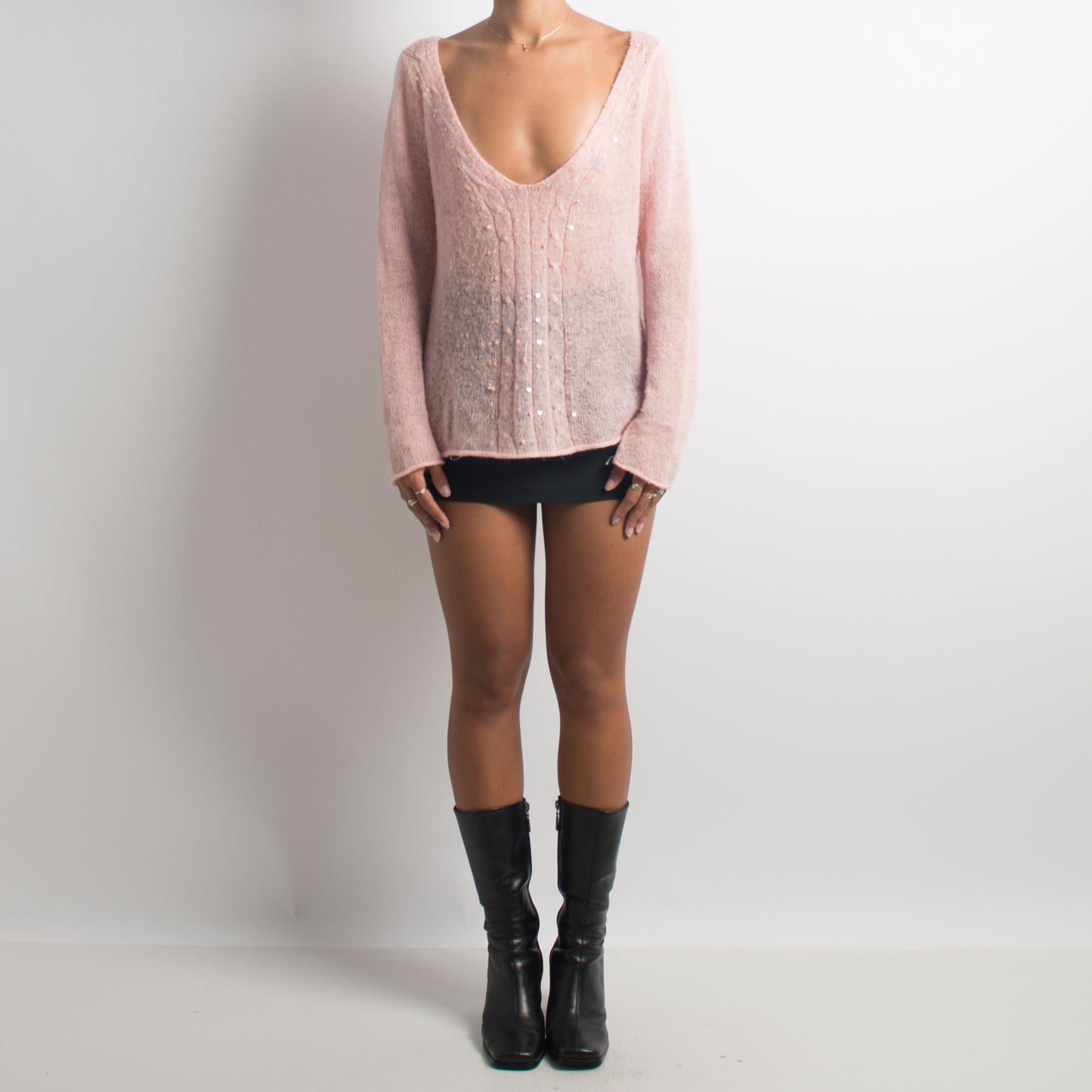 PINK SEQUIN KNIT