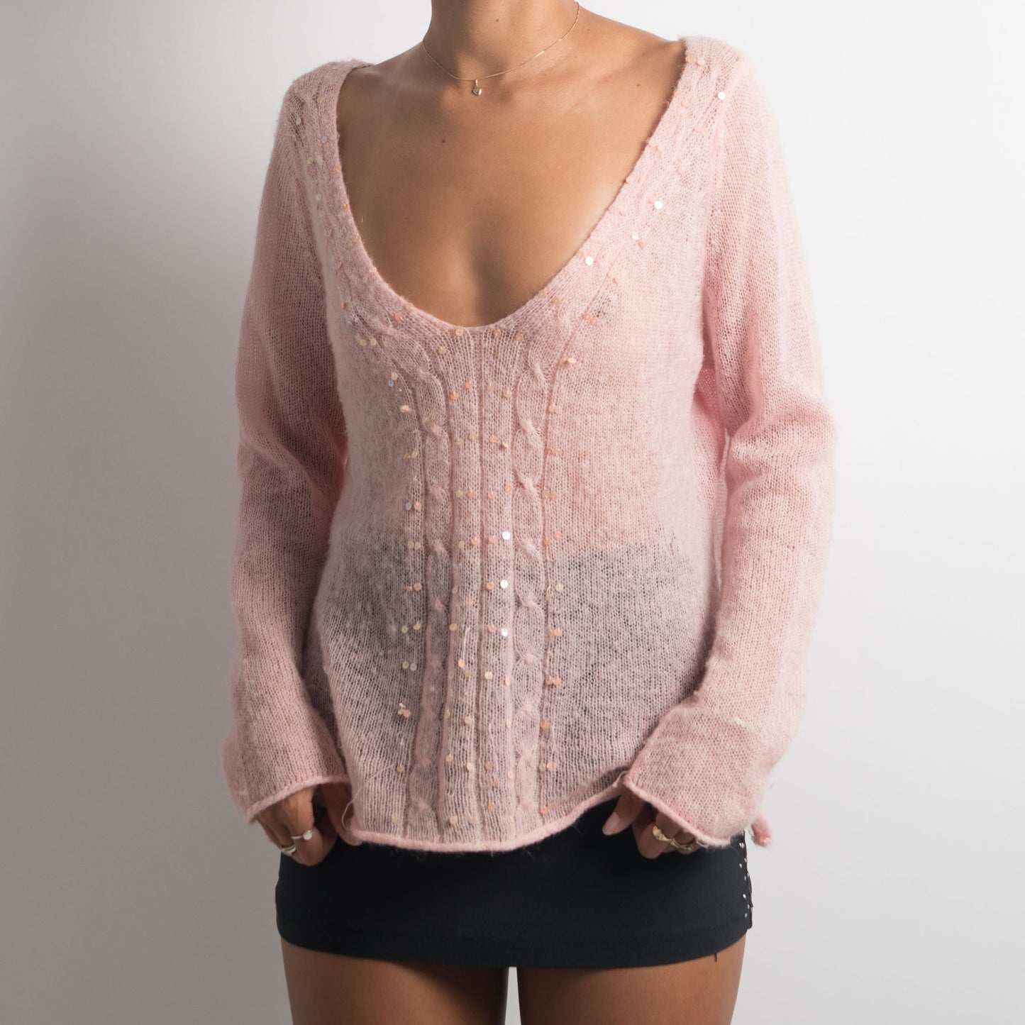 PINK SEQUIN KNIT