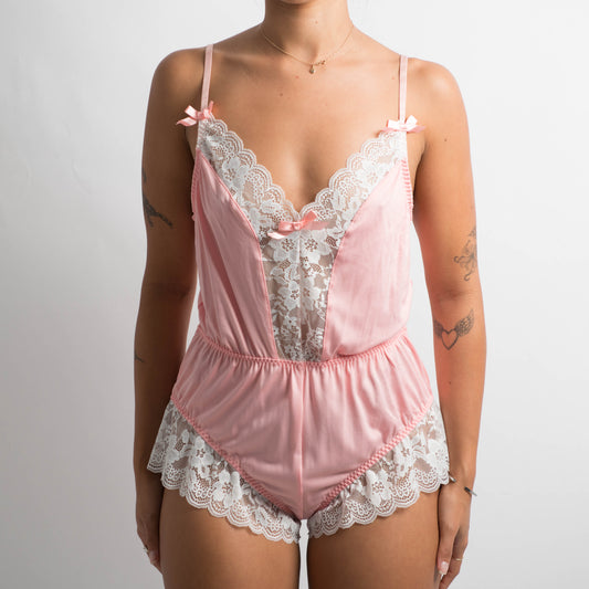 LACE TRIM TEDDY (BODYSUIT)