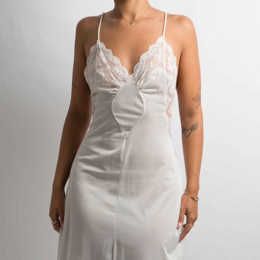 WHITE SHEER SLIP DRESS