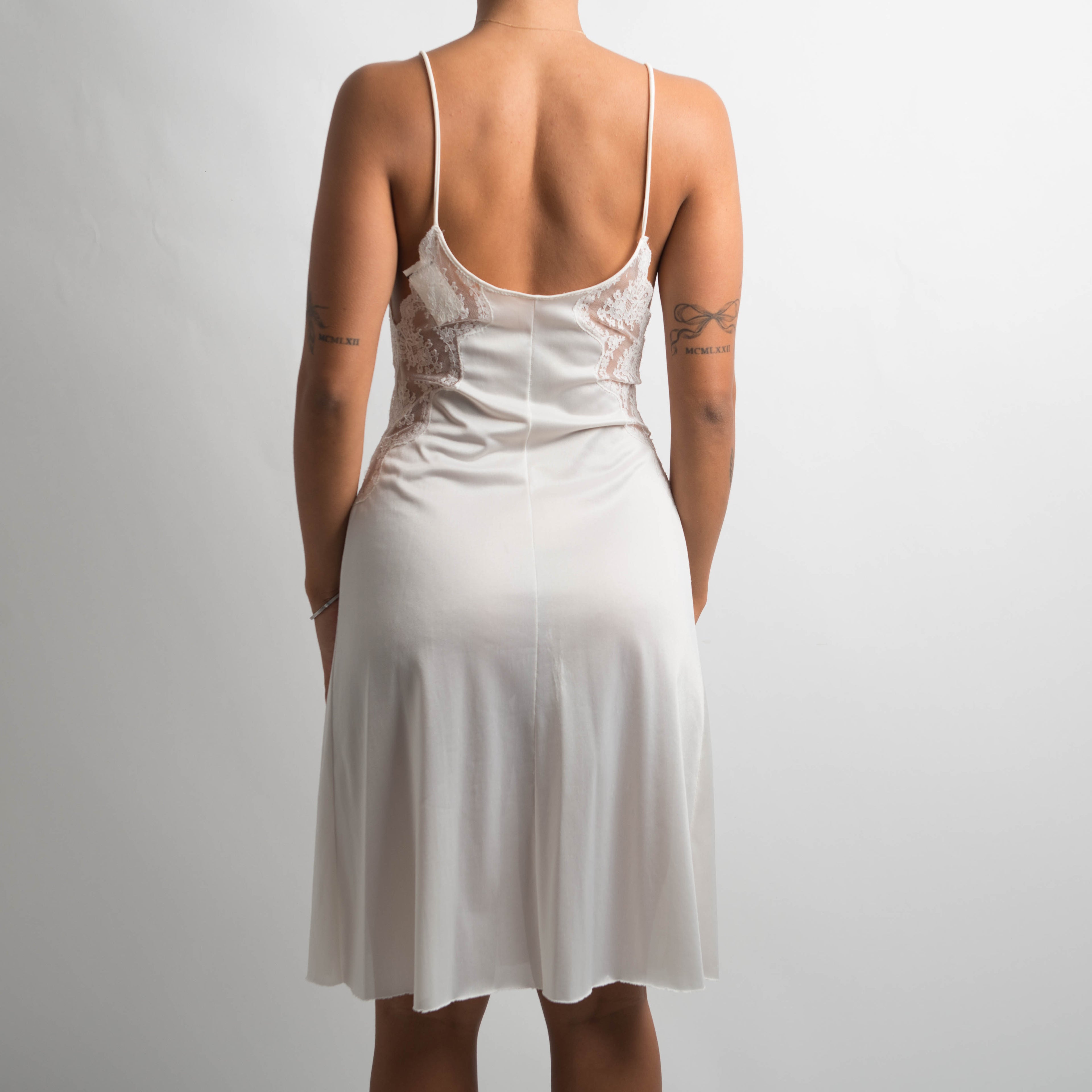 WHITE SHEER SLIP DRESS