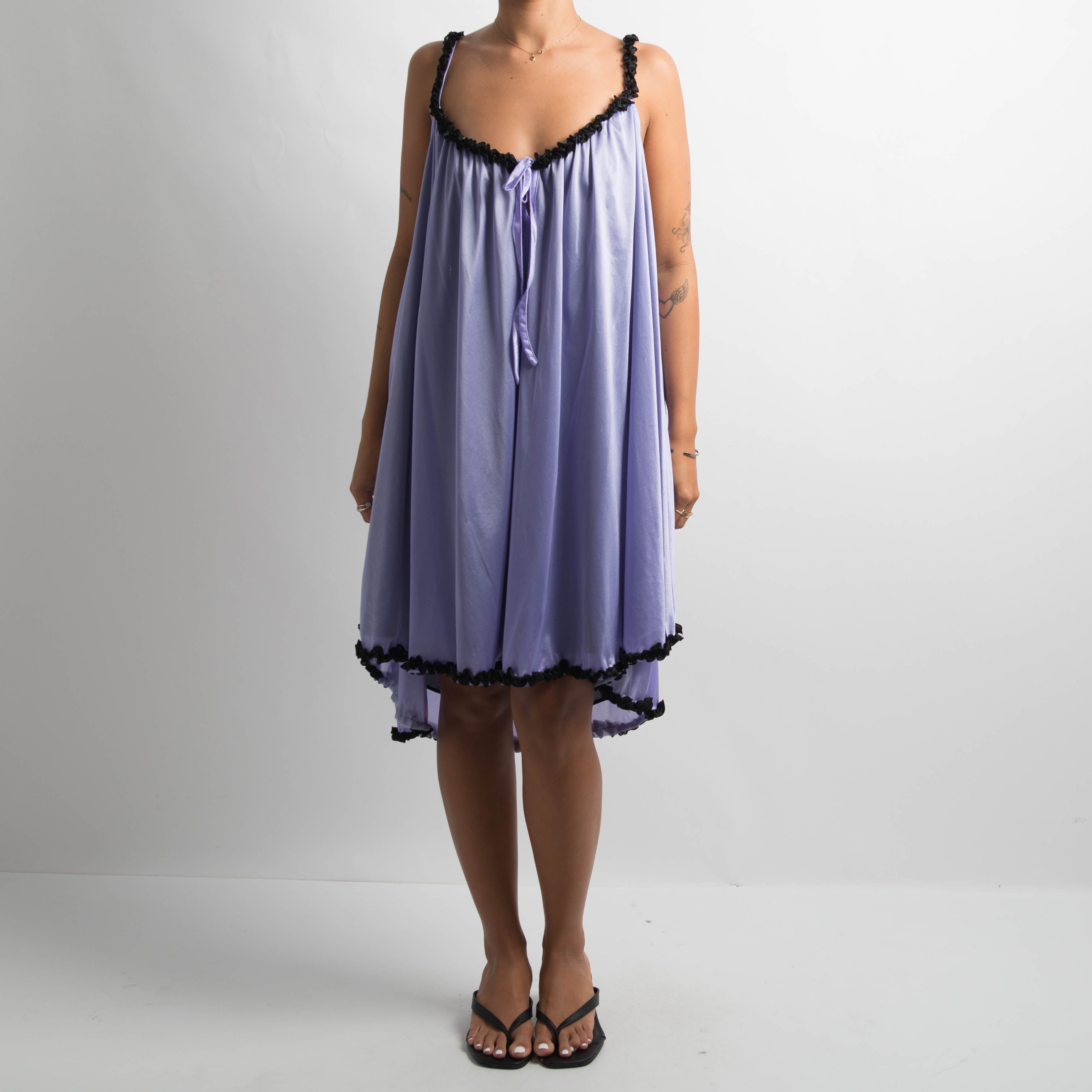 PURPLE NYLON NIGHTGOWN