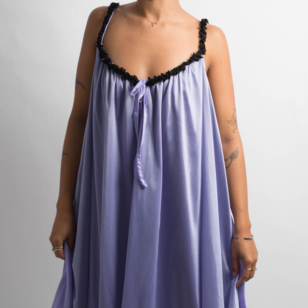 PURPLE NYLON NIGHTGOWN