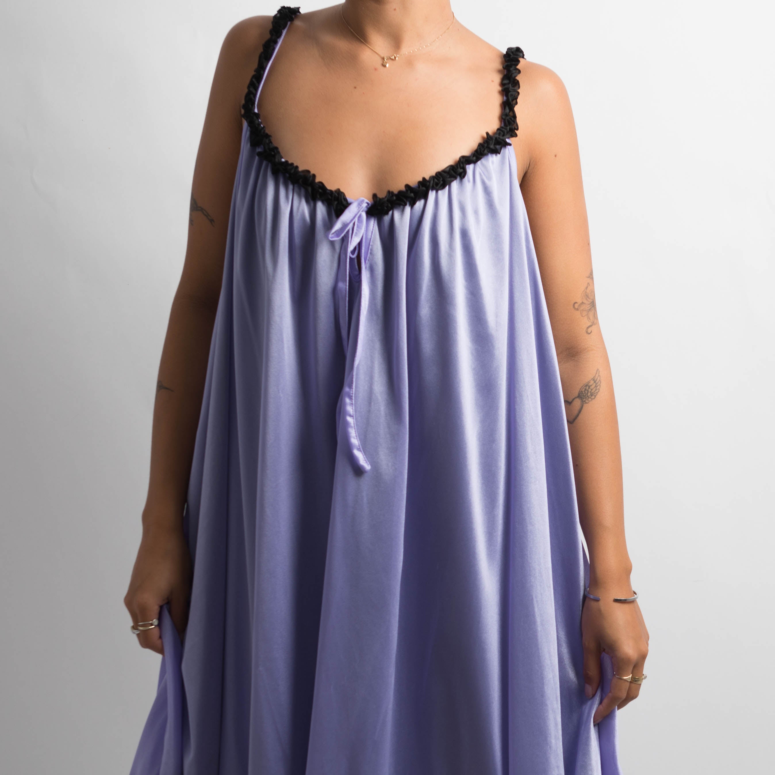 PURPLE NYLON NIGHTGOWN