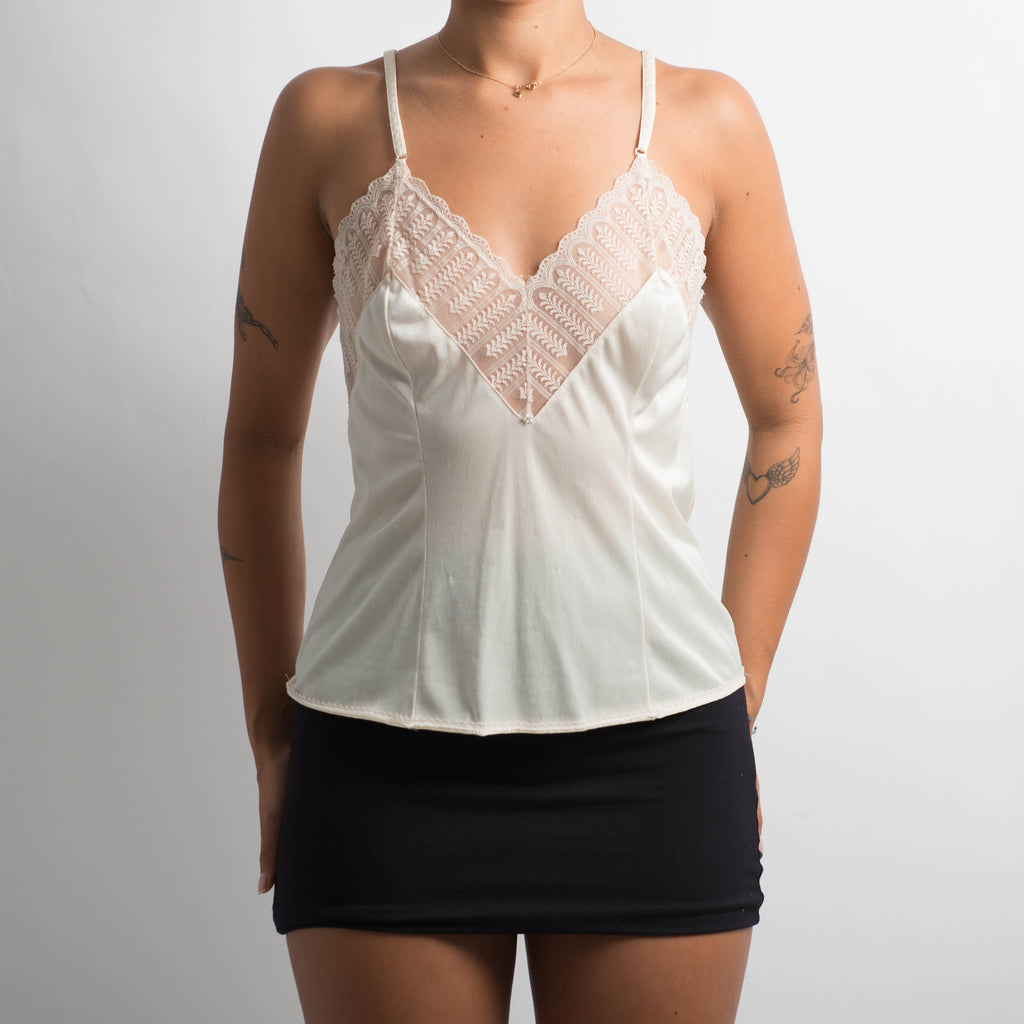 IVORY LACE TRIM CAMISOLE