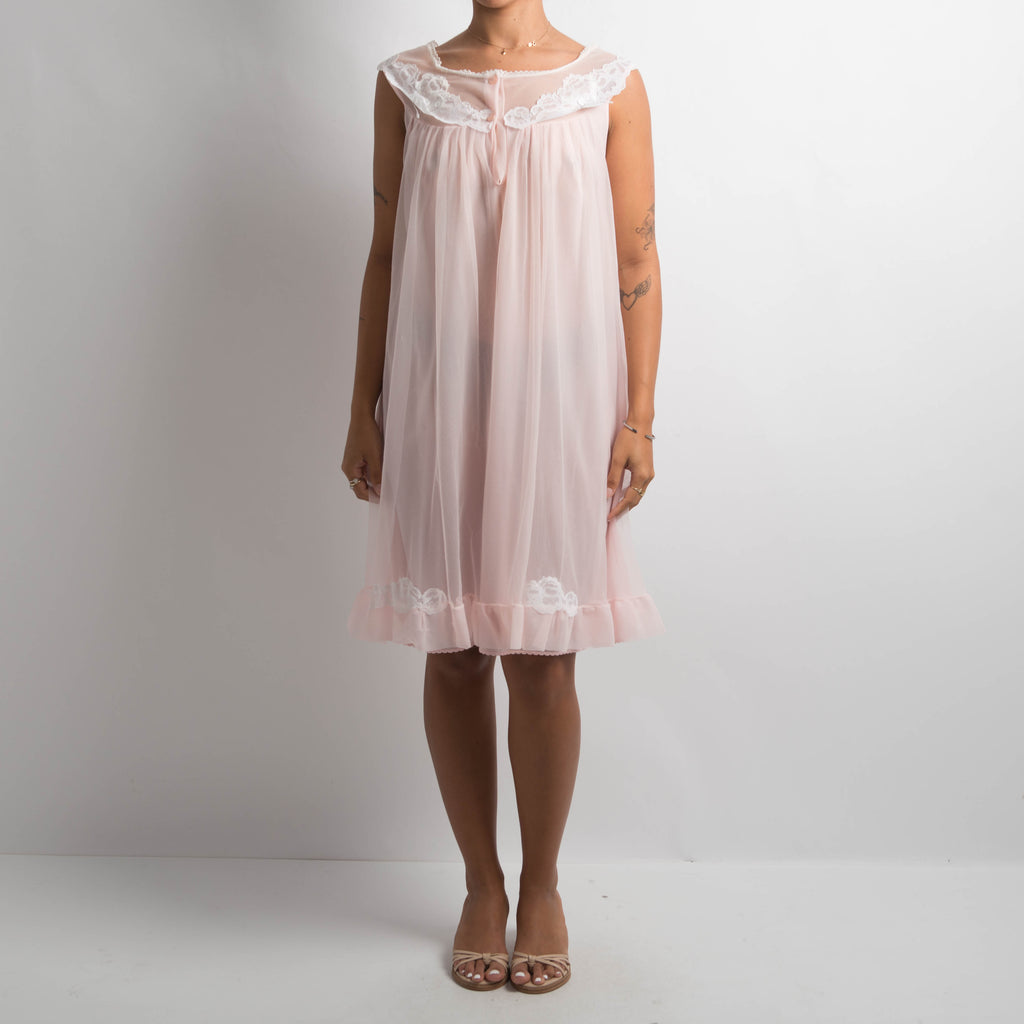 PINK SHEER NIGHTGOWN