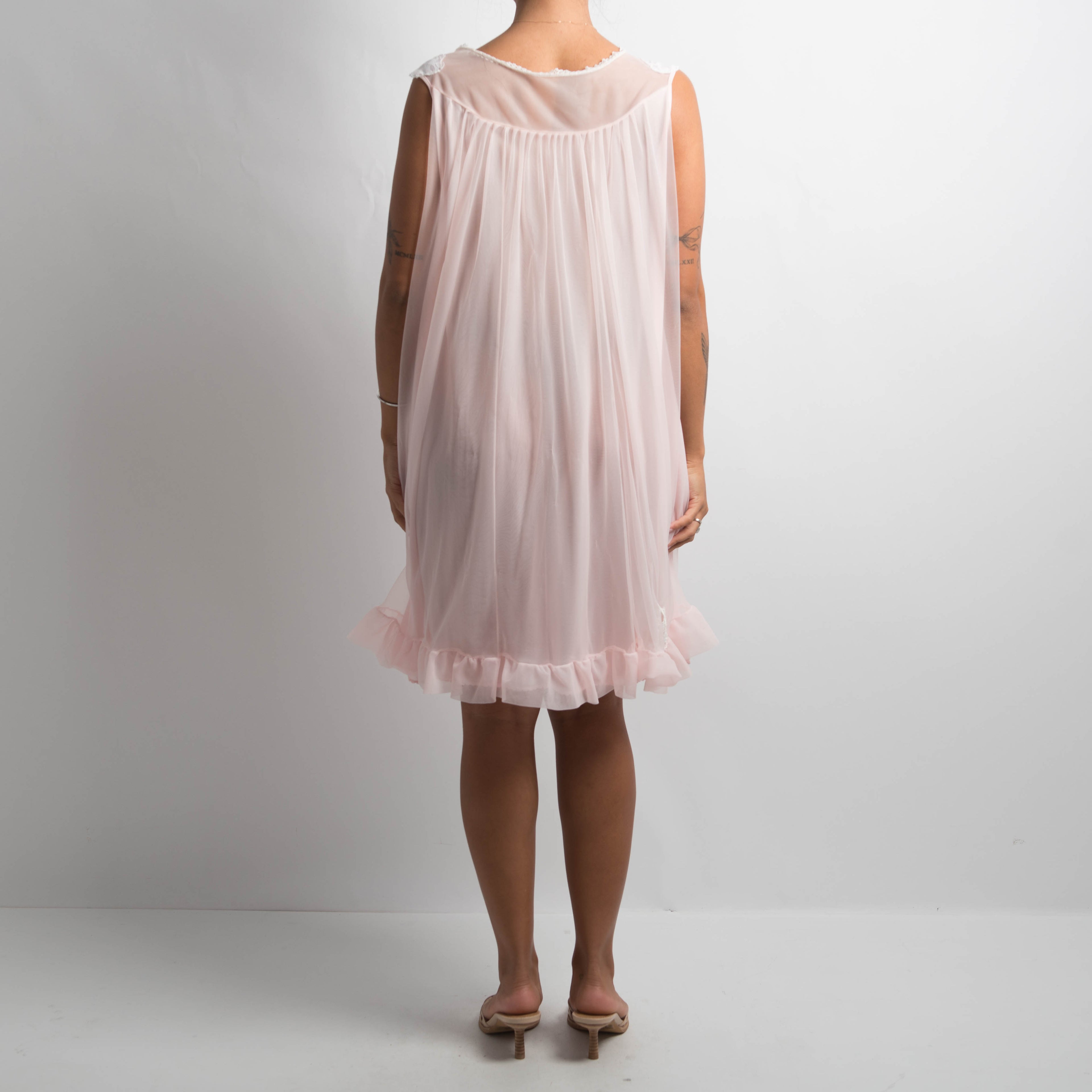 PINK SHEER NIGHTGOWN