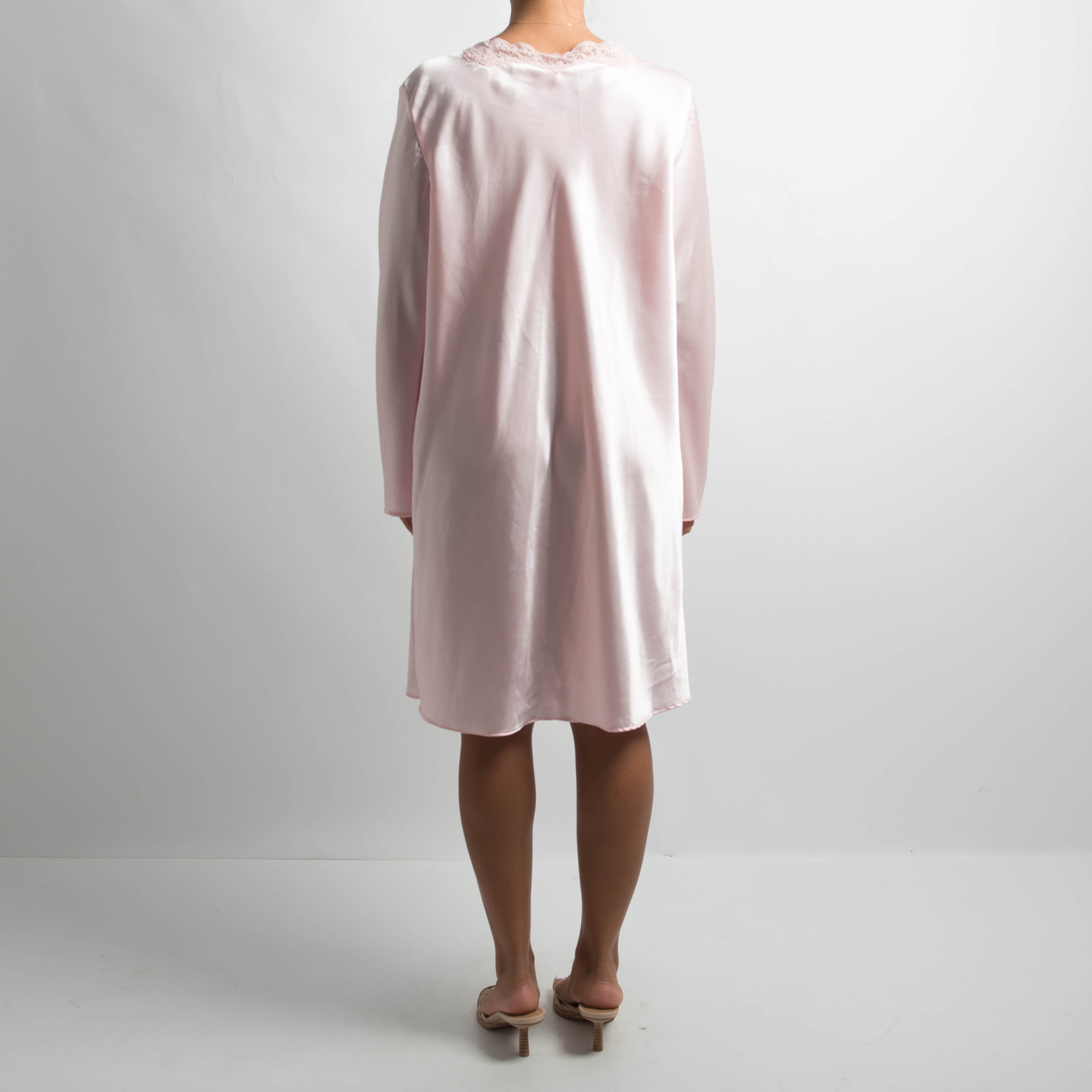 PINK SATIN ROBE