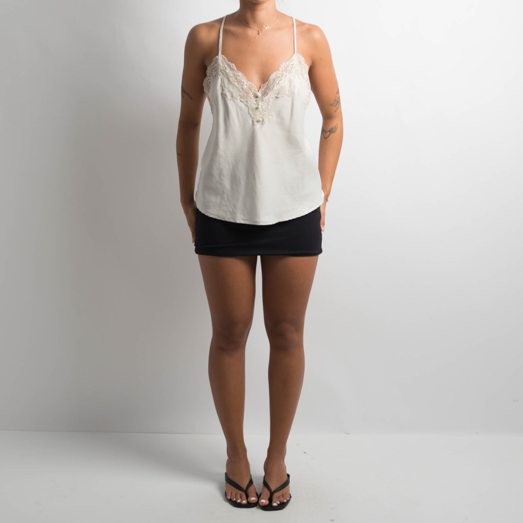 IVORY SATIN CAMISOLE