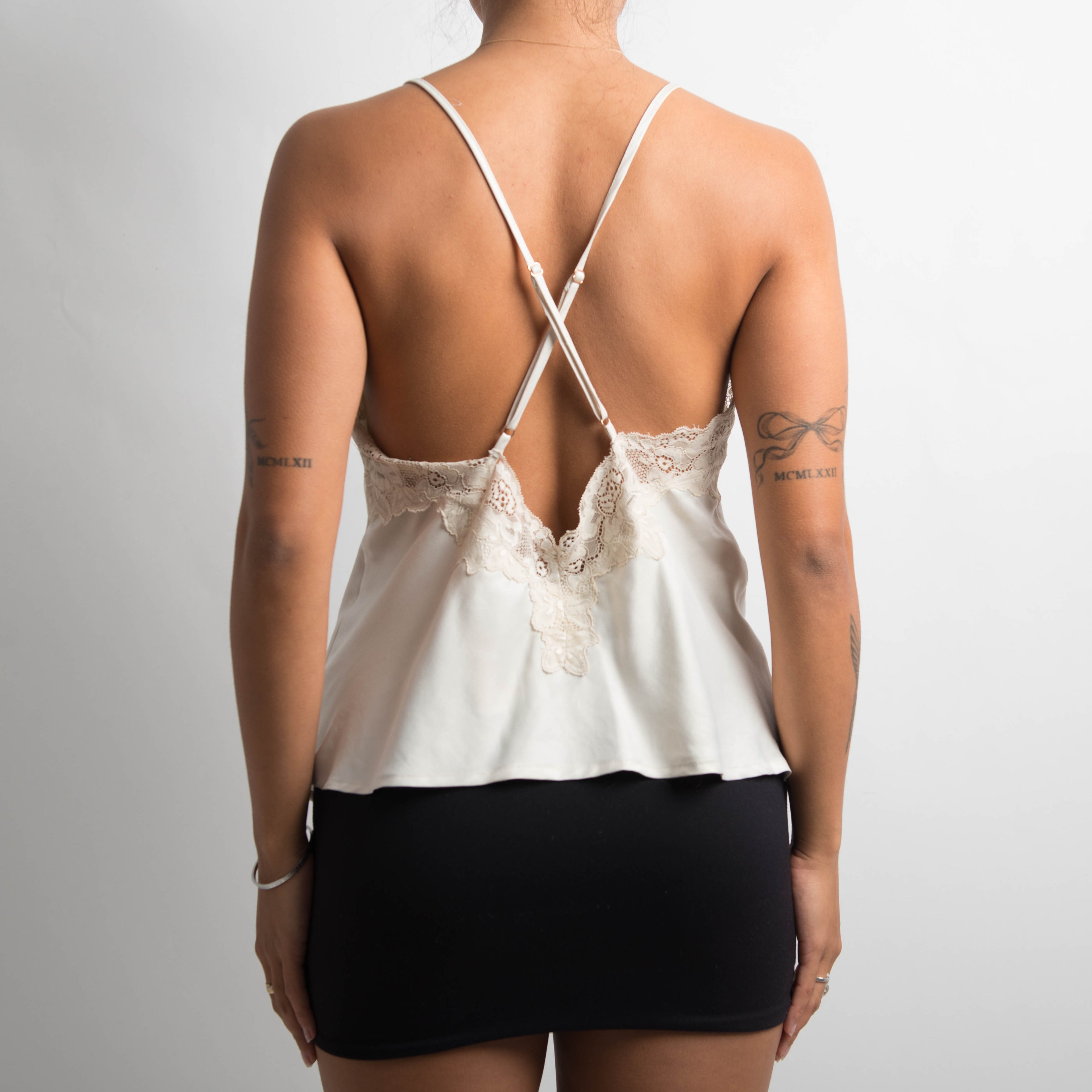 IVORY SATIN CAMISOLE