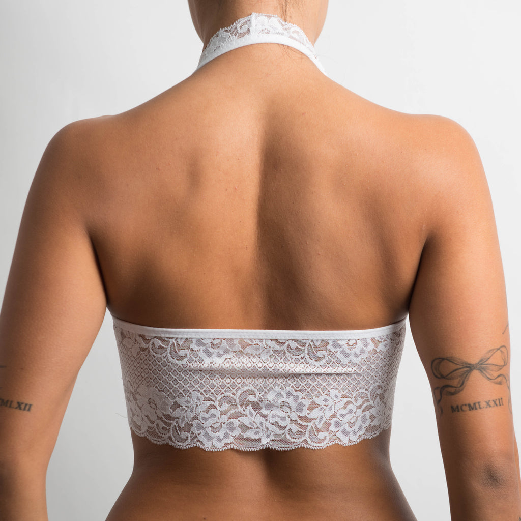 WHITE LACE BRALETTE