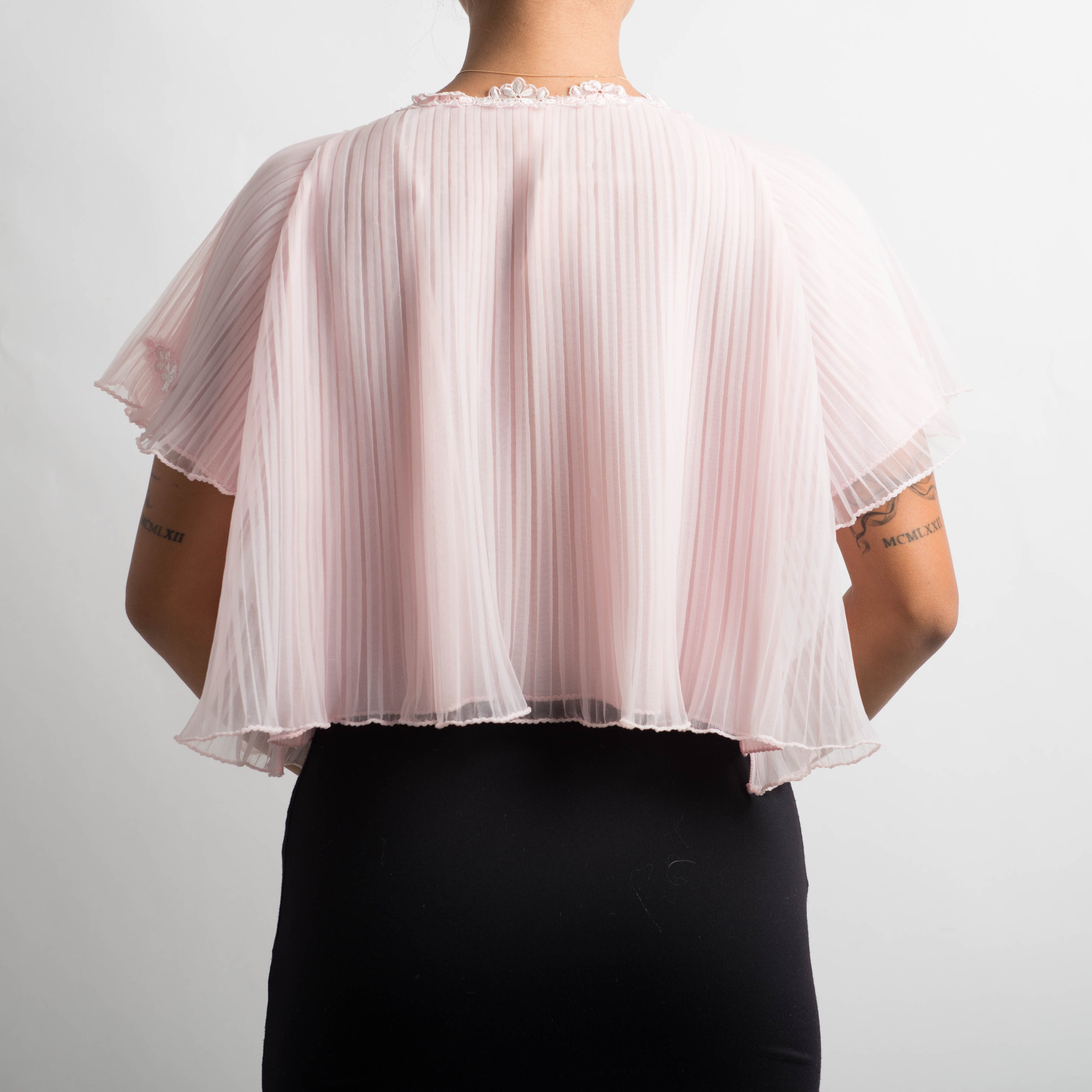 PINK TEXTURED BED JACKET