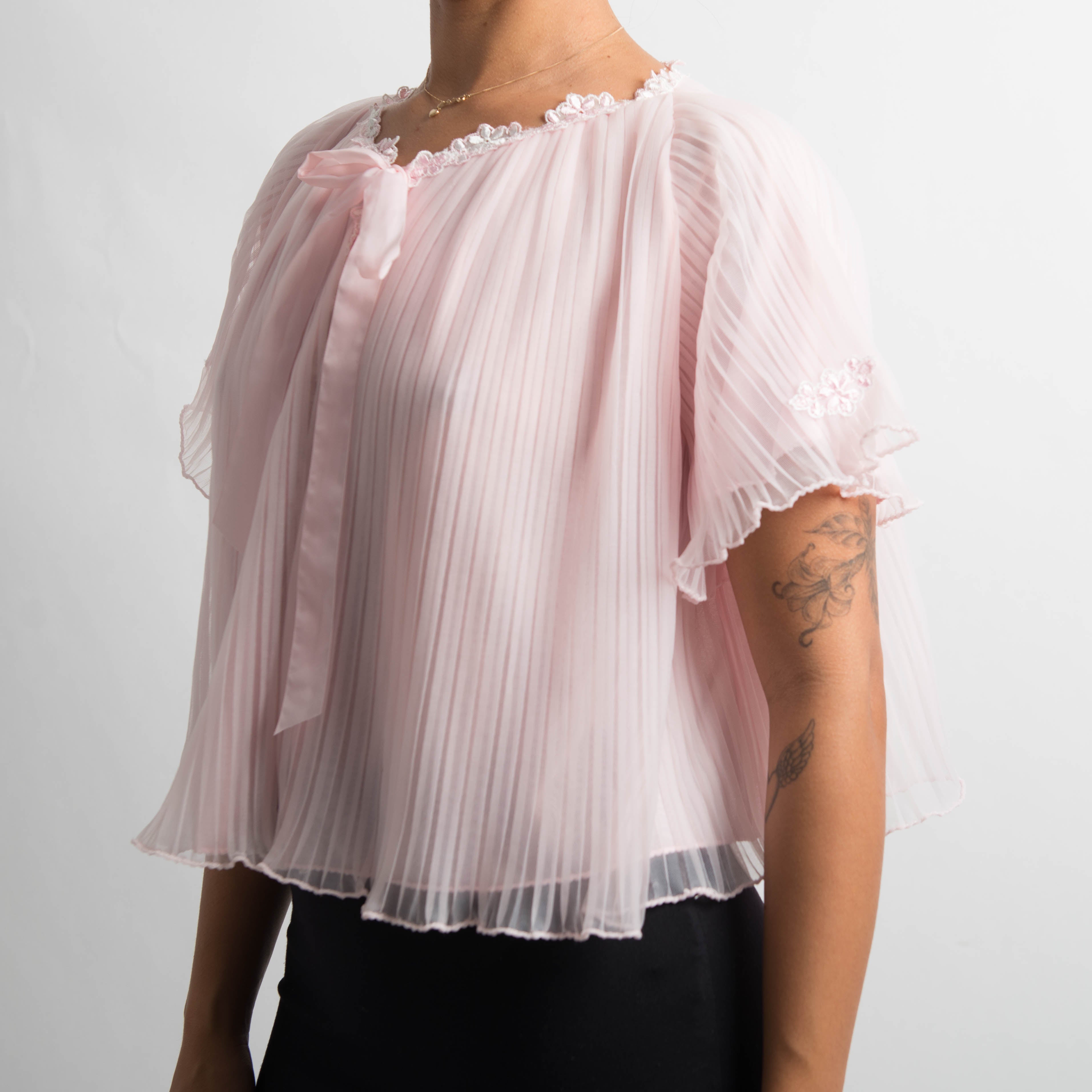 PINK TEXTURED BED JACKET