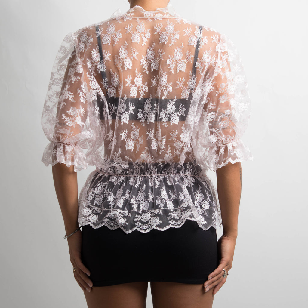 PALE PINK LACE TOP