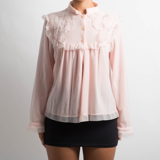 PINK FELT BED JACKET