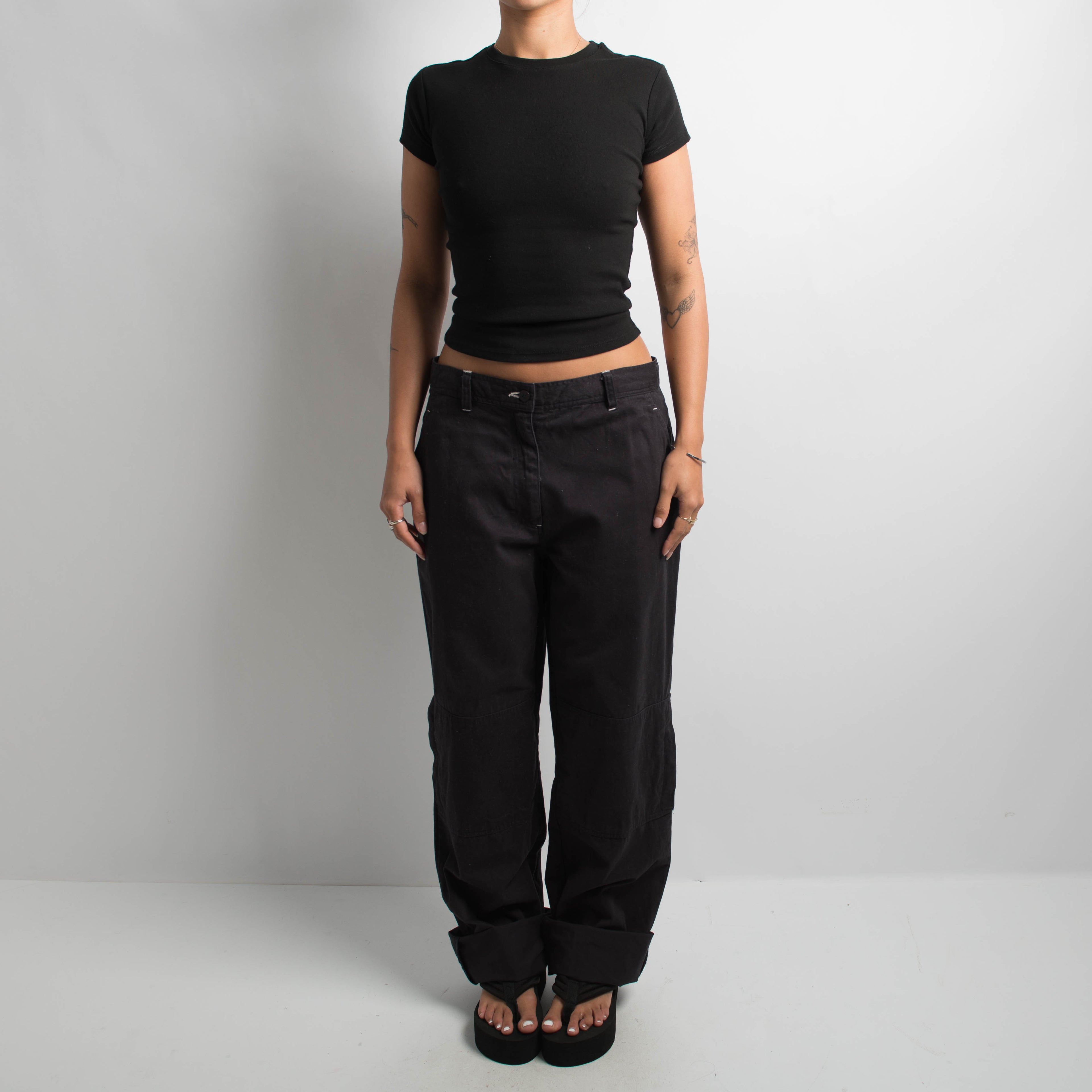 BLACK CARPENTER TROUSERS