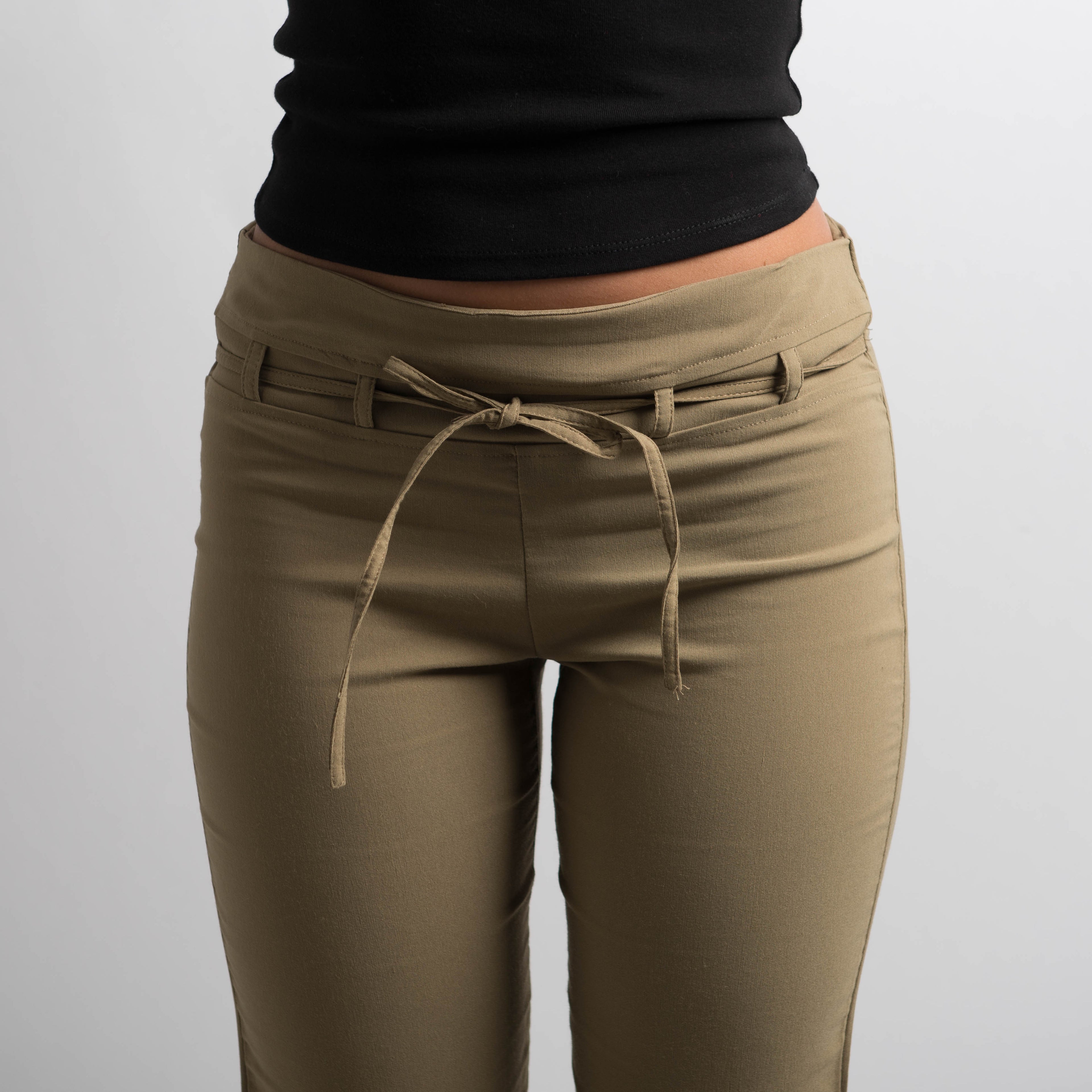 OLIVE DRAWSTRING PANTS