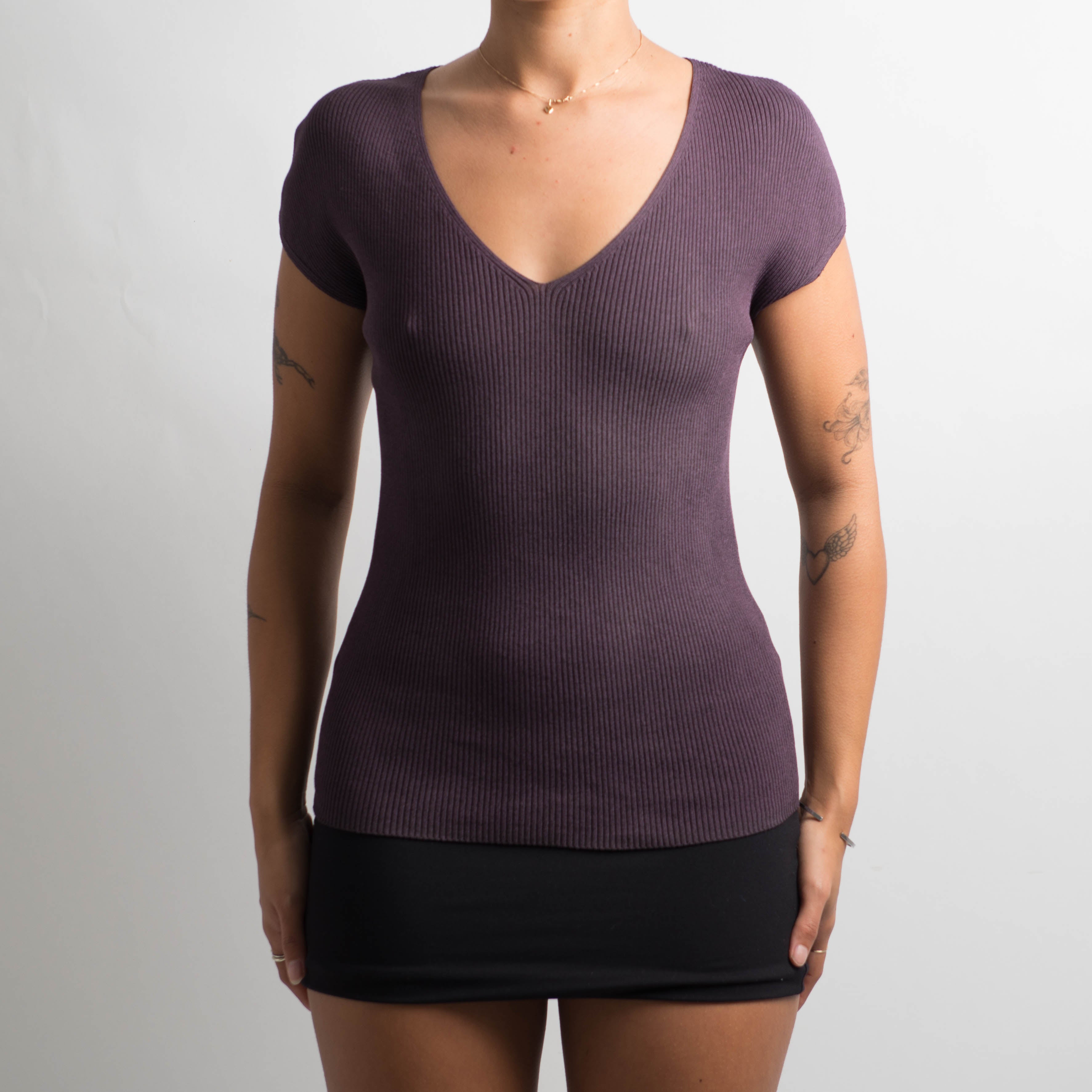 FADED WASH RIBBED TOP