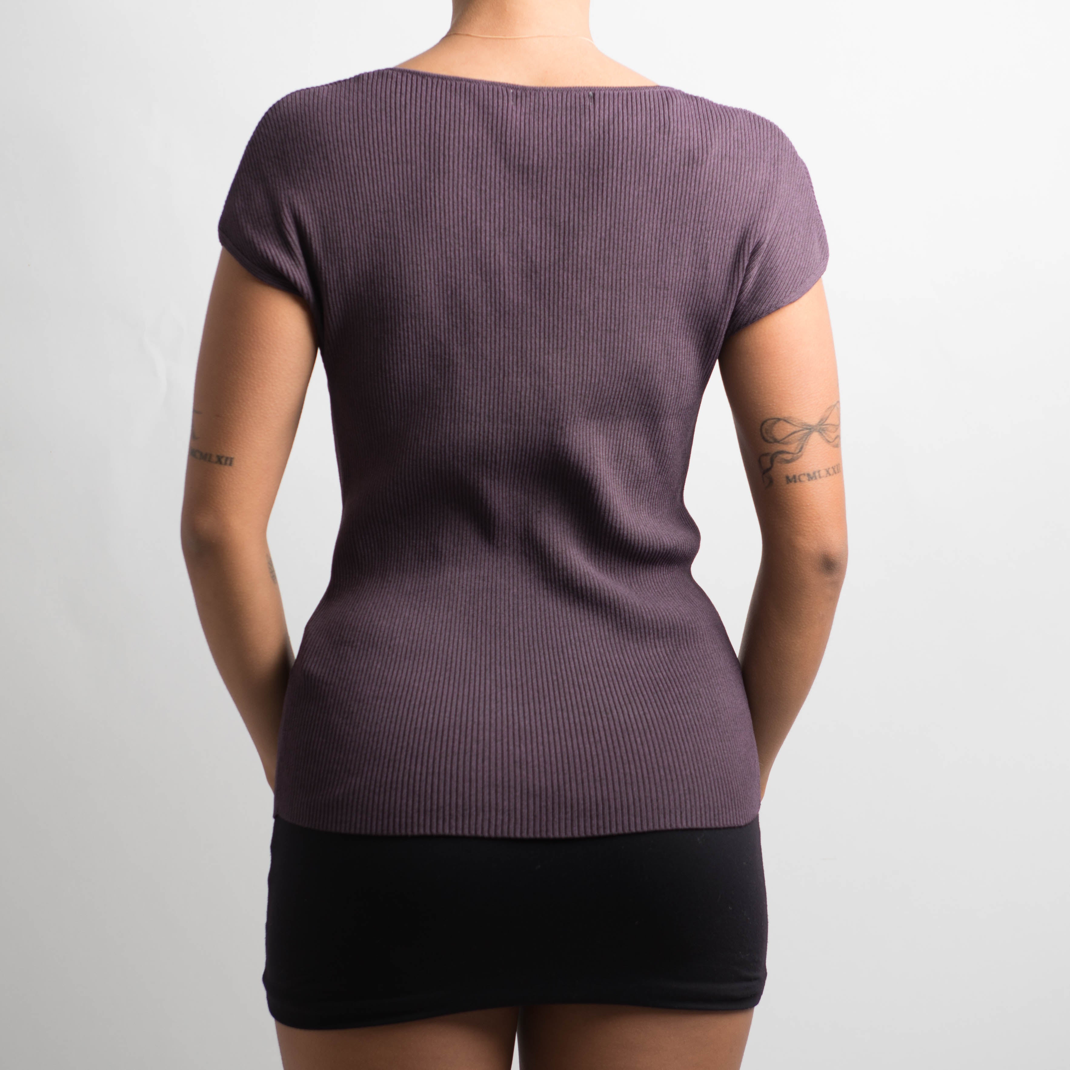 FADED WASH RIBBED TOP