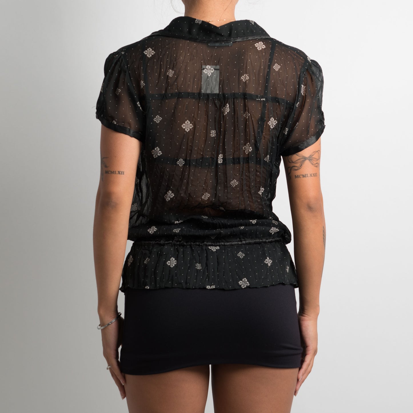 SHEER PATTERNED BLOUSE