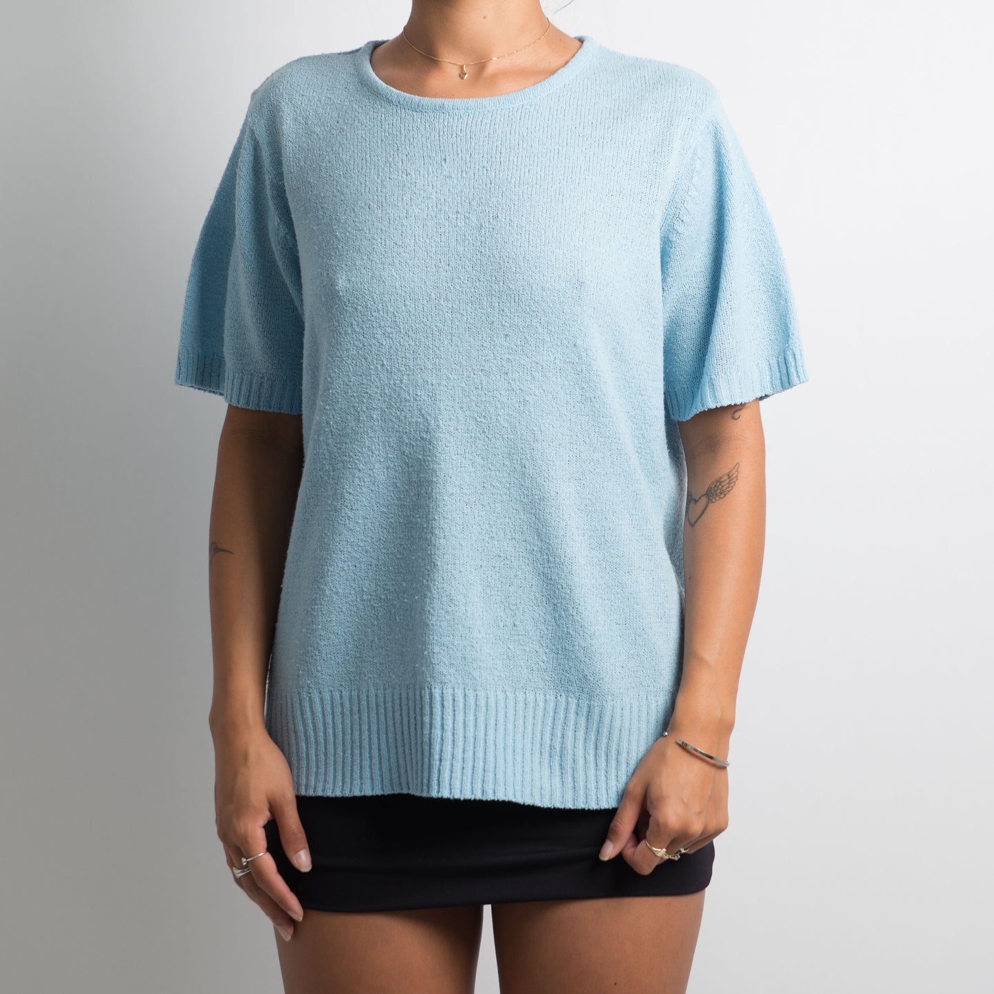 BLUE KNIT TSHIRT