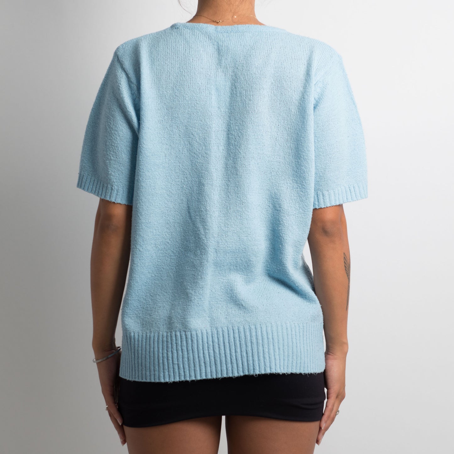 BLUE KNIT TSHIRT