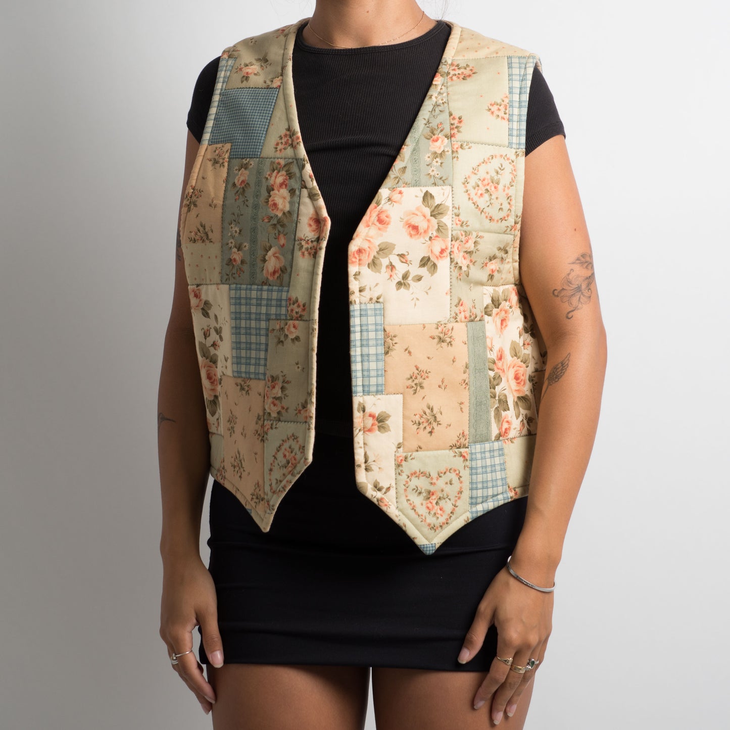 QUILTED PATCHWORK VEST