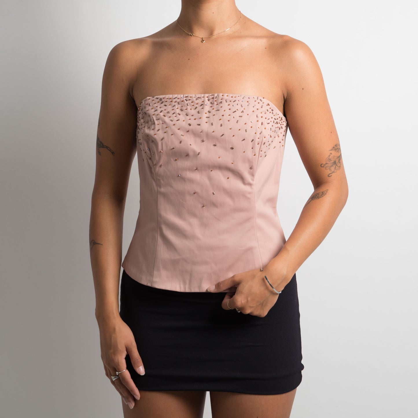 PINK NUDE CORSET TOP