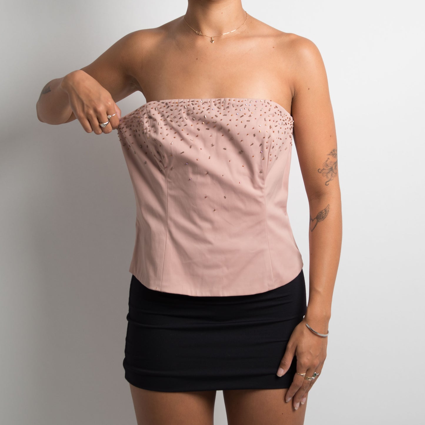 PINK NUDE CORSET TOP