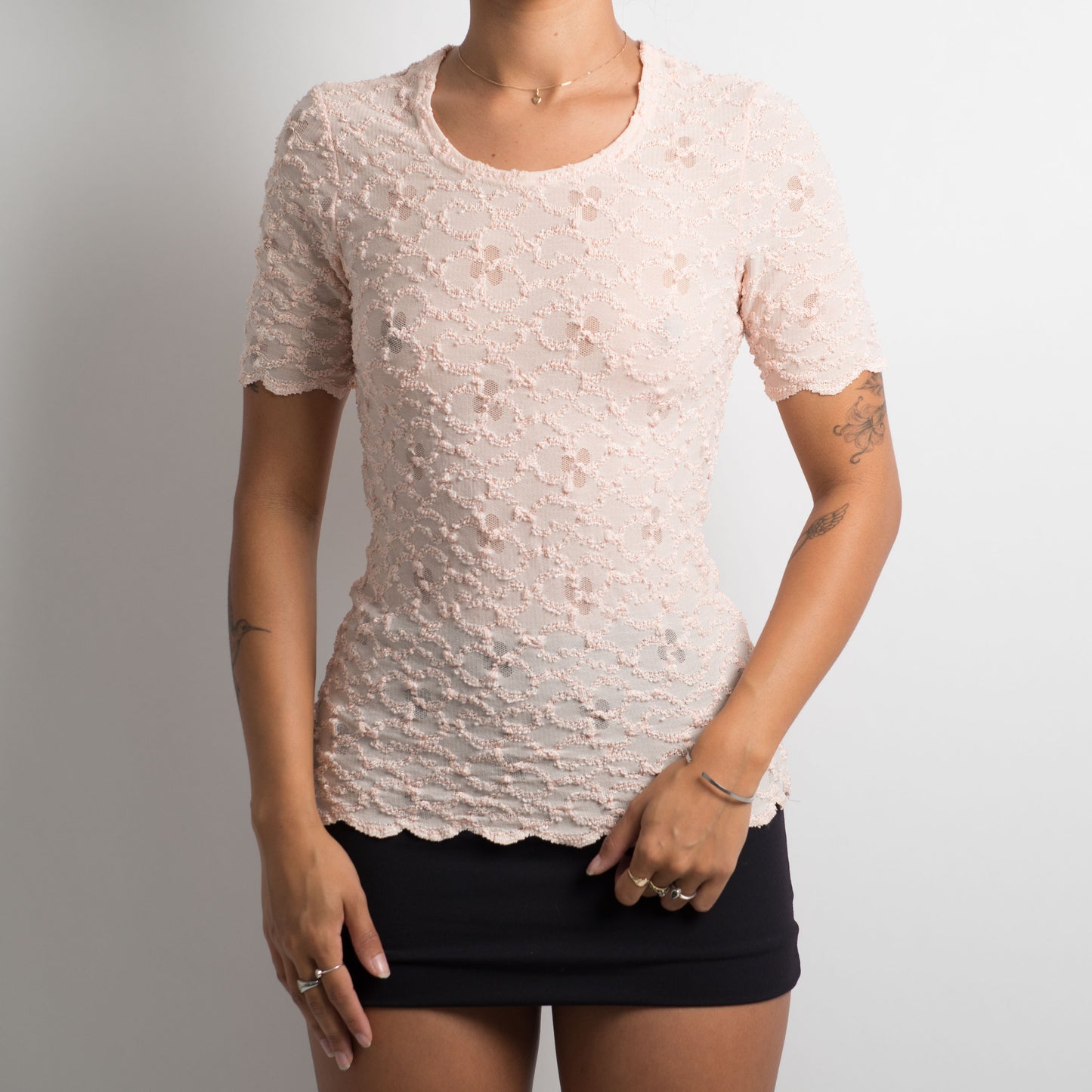 BABY PINK LACE TOP