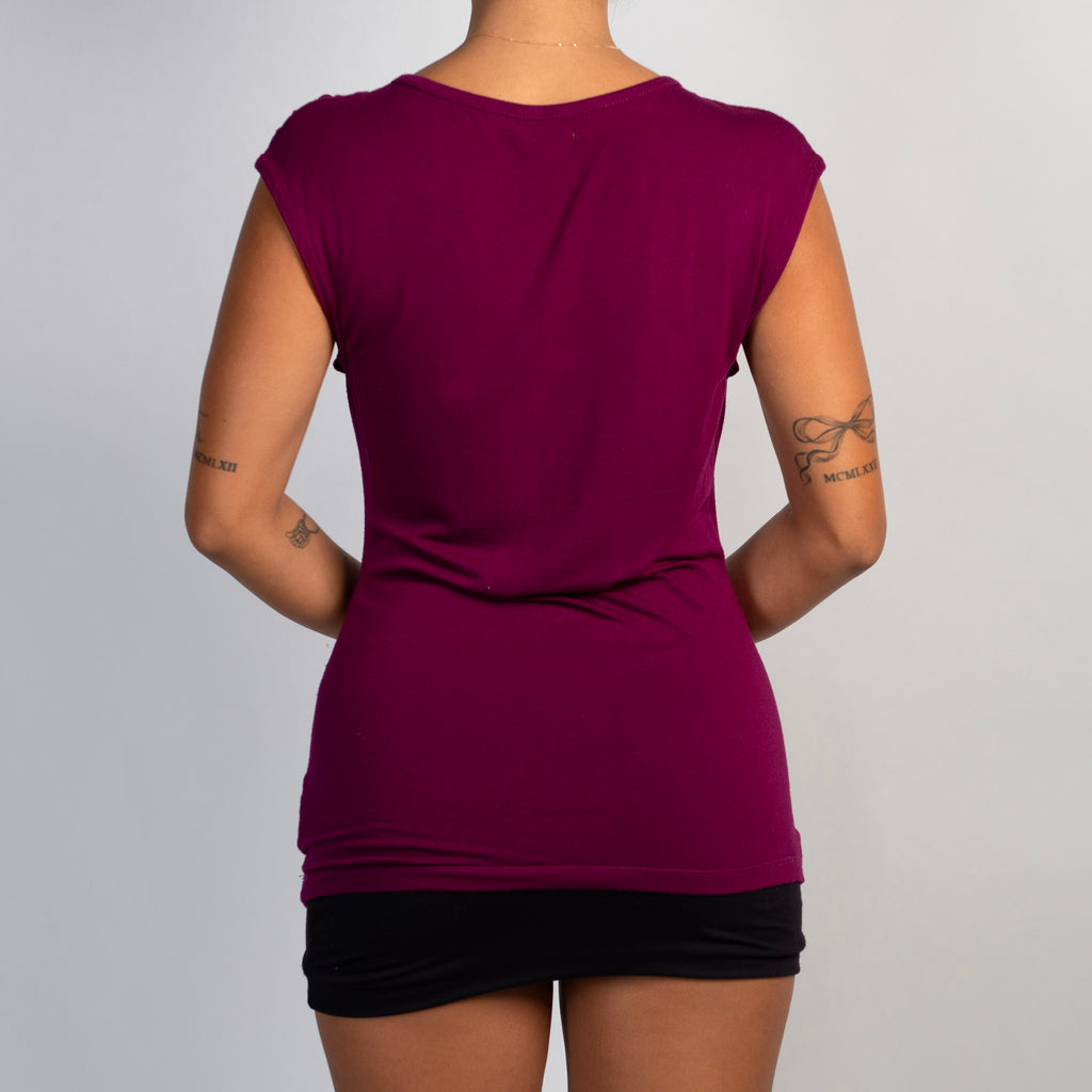 PLUM STRETCH TOP