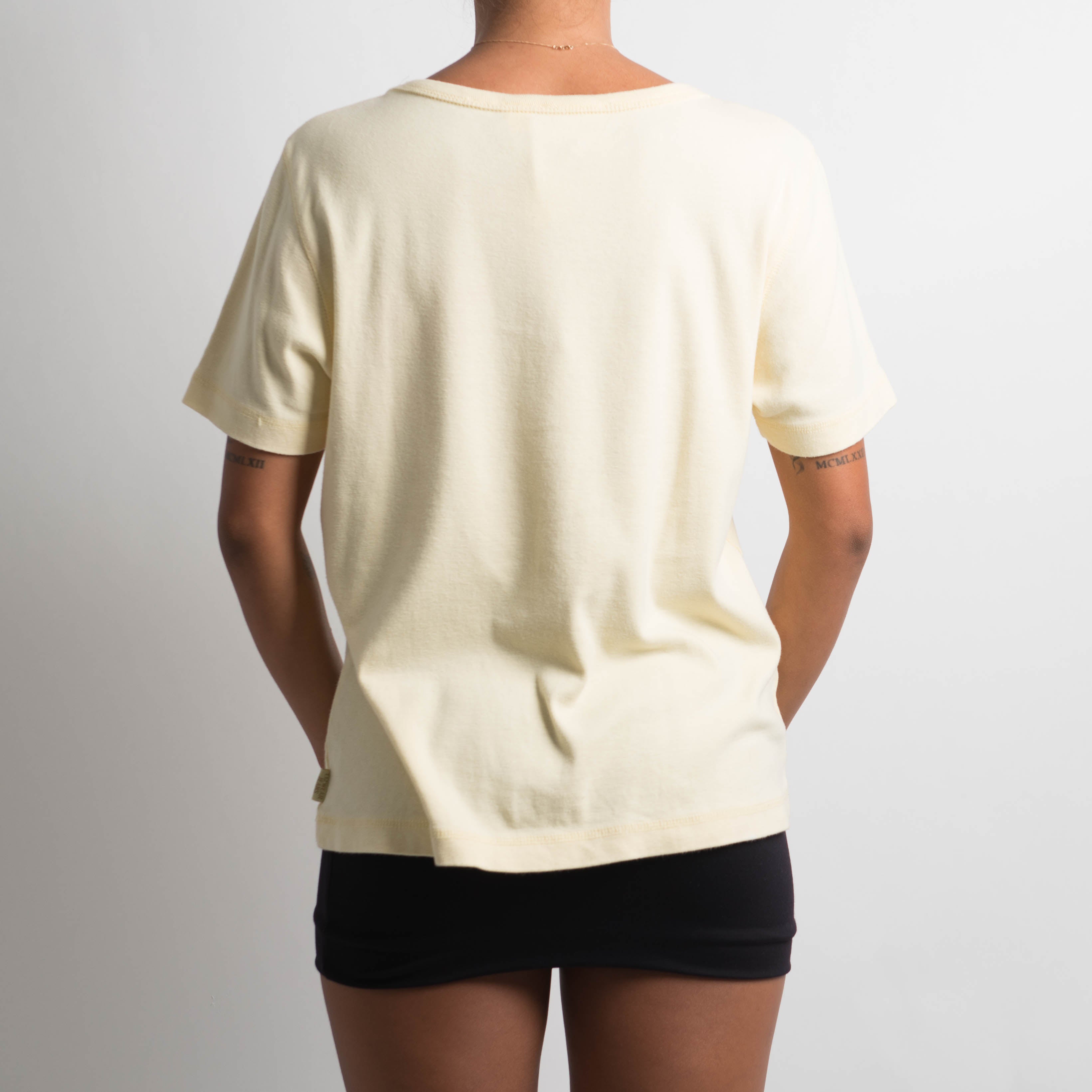 PALE YELLOW KNIT TSHIRT