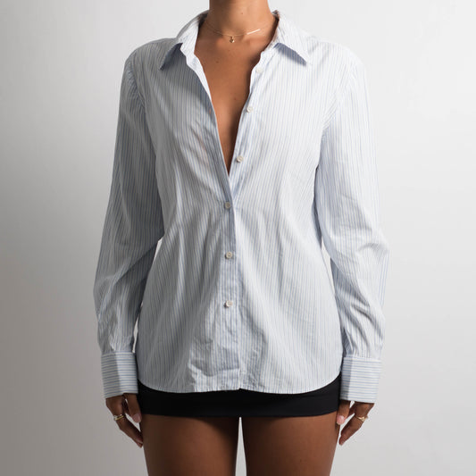 WHITE PINSTRIPE BLOUSE