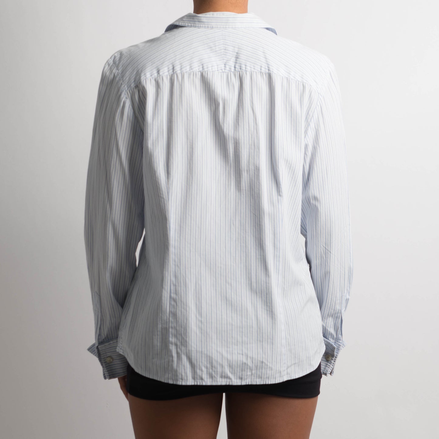 WHITE PINSTRIPE BLOUSE