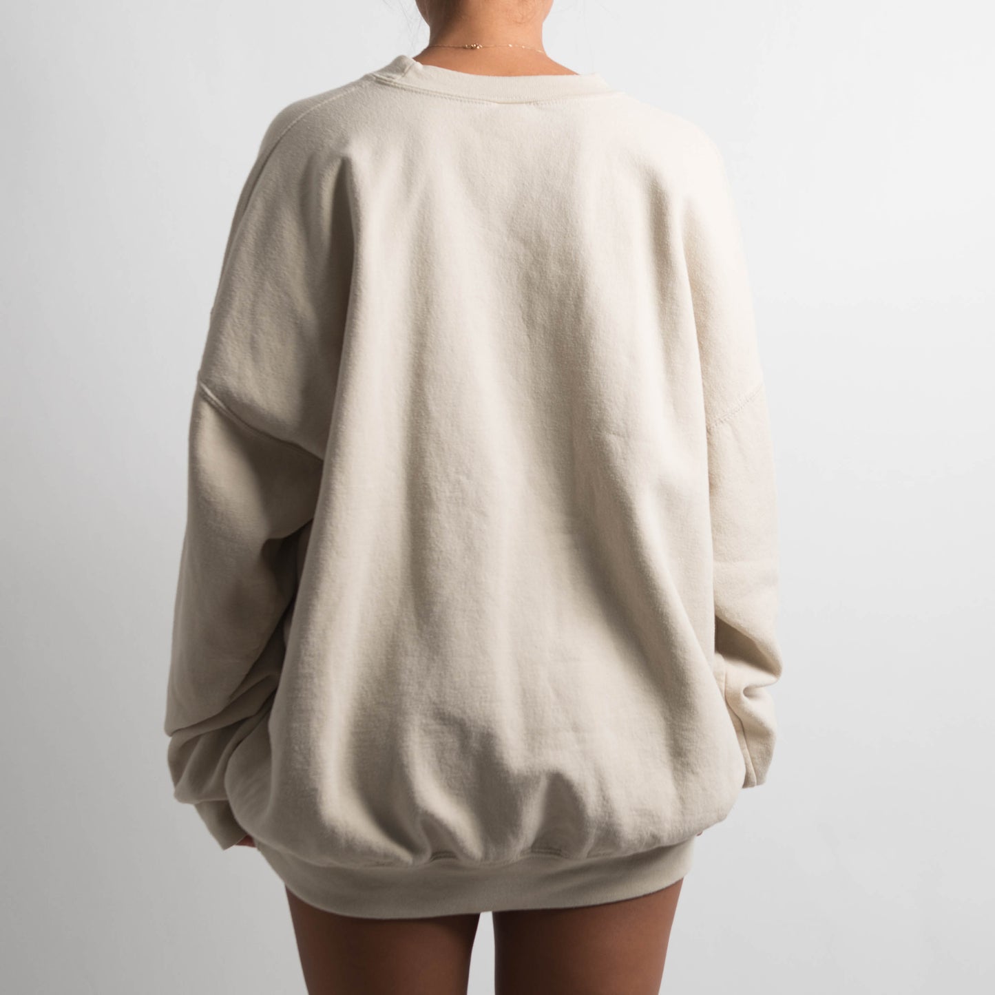 CREAM BUTTERFLY CREWNECK SWEATER