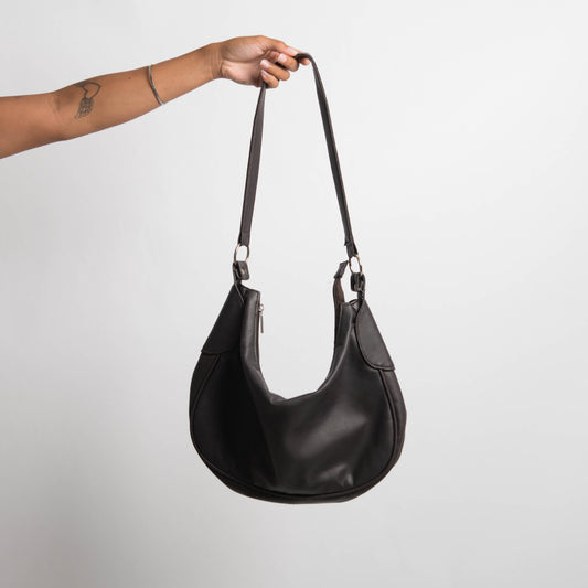 LEATHER LOOK HOBO BAG