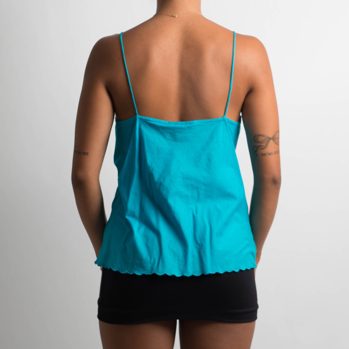 TURQUOISE BEADED CAMISOLE