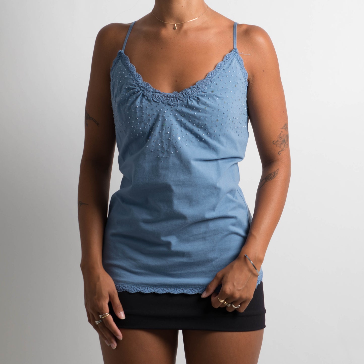 BLUE COTTON CAMISOLE