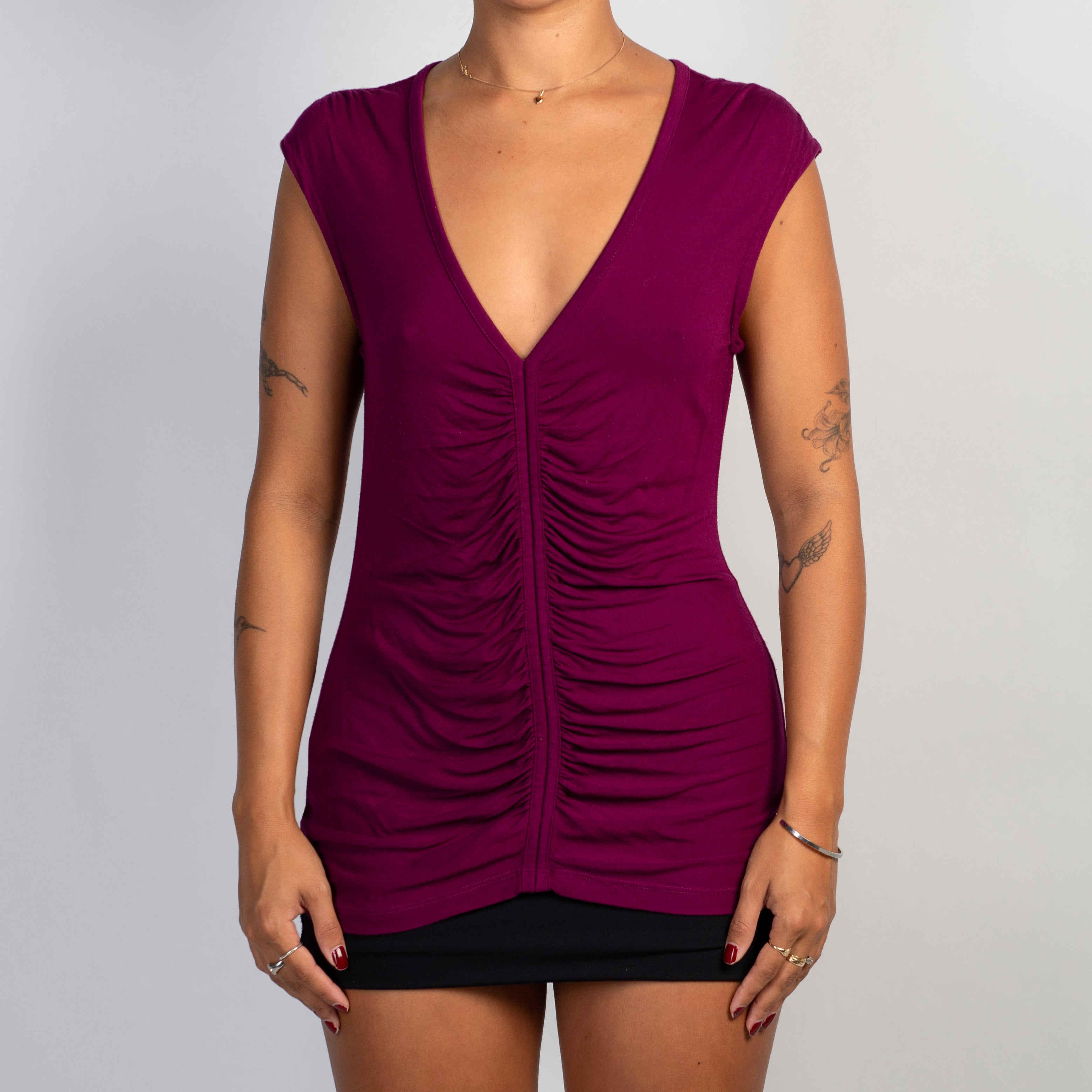 PLUM STRETCH TOP