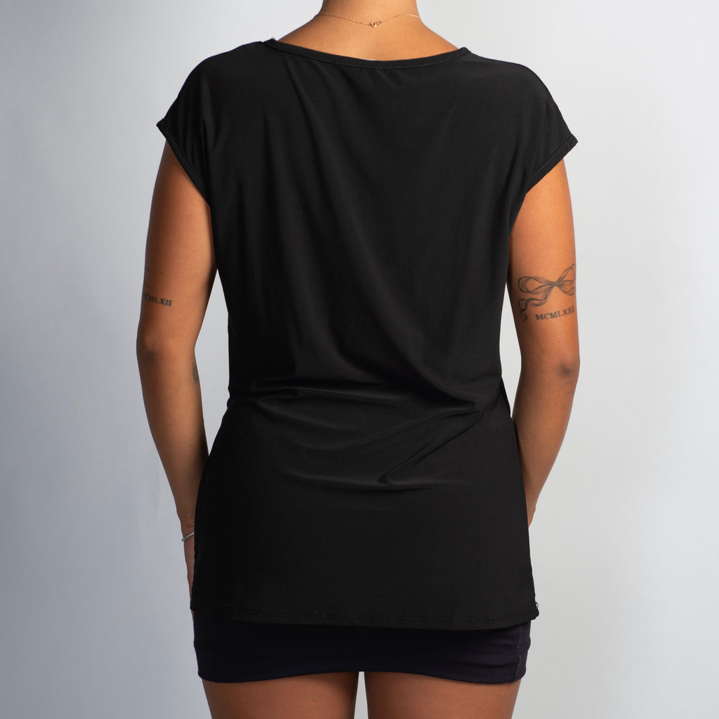 BLACK KNOT FRONT SHIRT