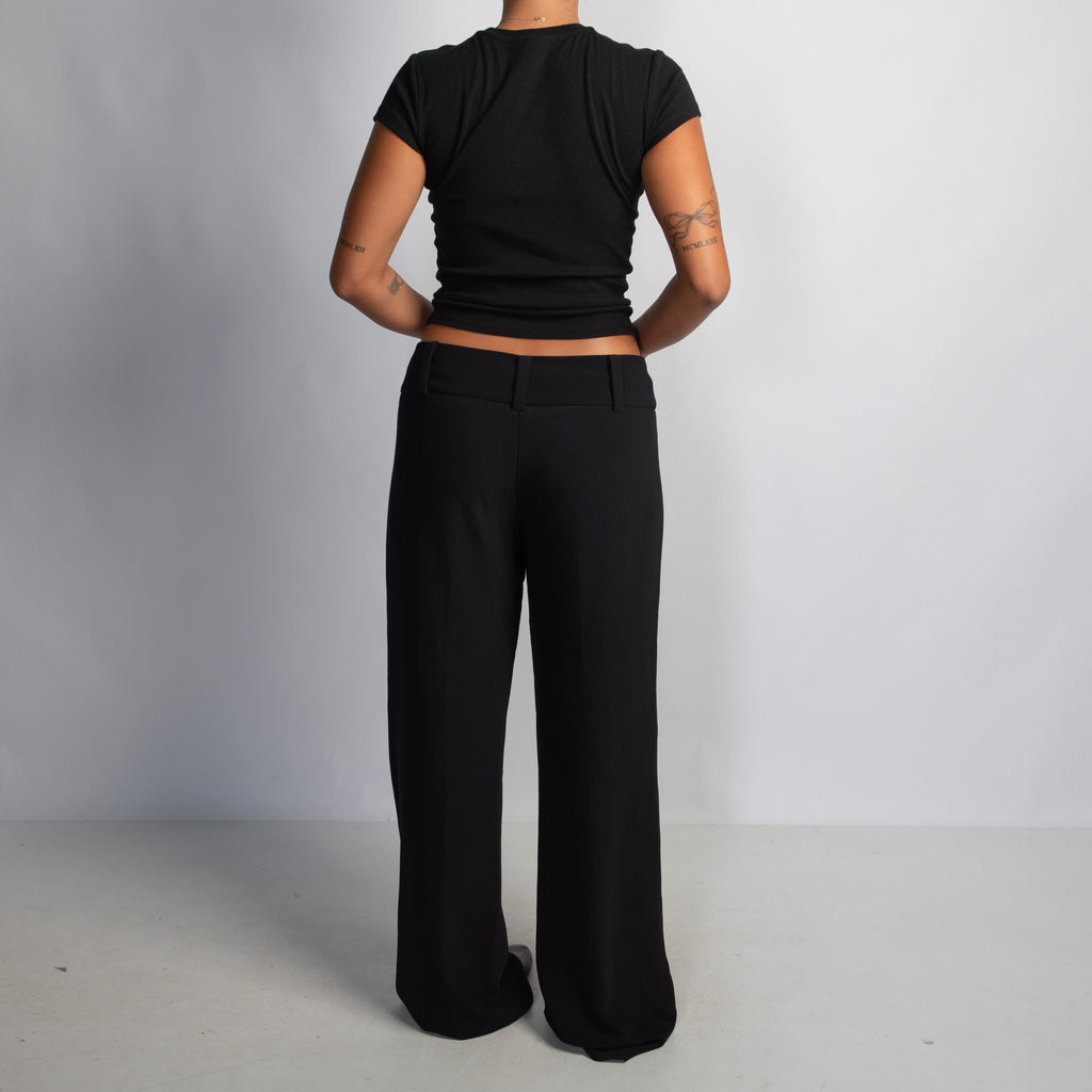 BLACK WIDE LEG PANTS