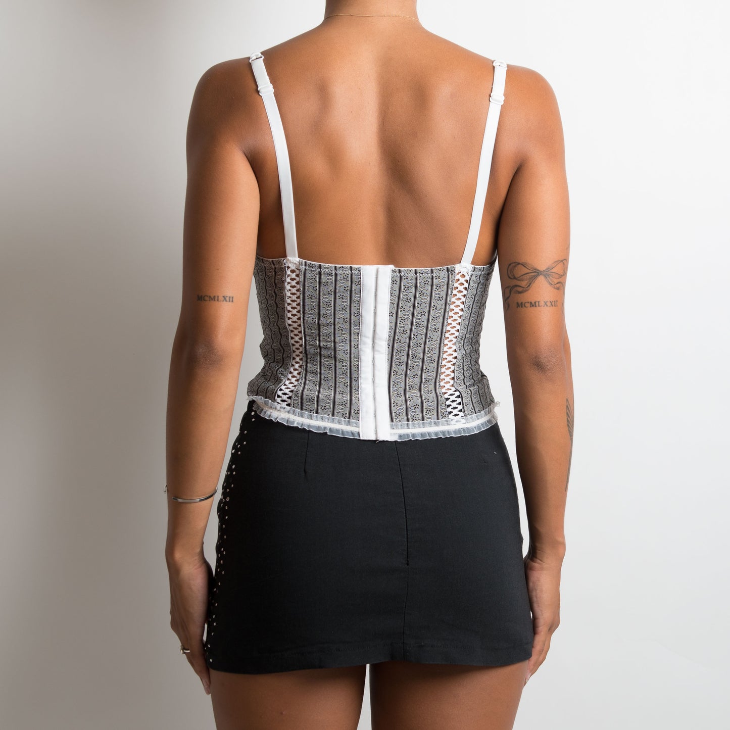 PATTERNED CROP BUSTIER