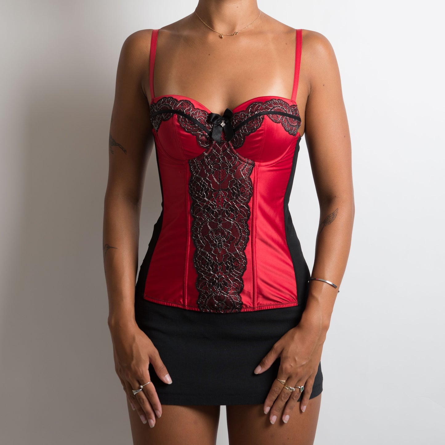 RED/BLACK BUSTIER