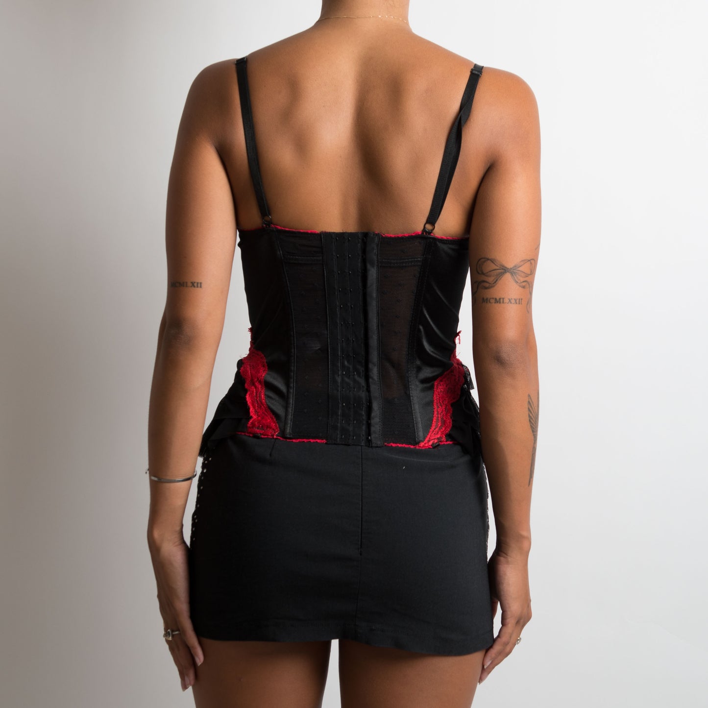 BLACK/RED BUSTIER