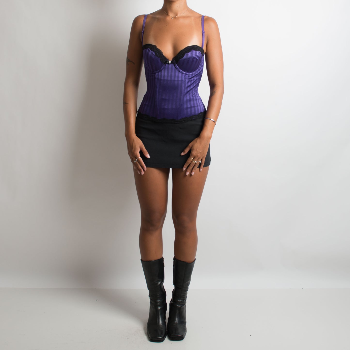 PURPLE PINSTRIPE BUSTIER