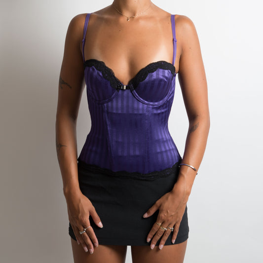 PURPLE PINSTRIPE BUSTIER